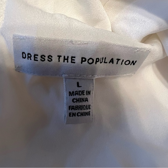 Dress the population size large McKenzie off white dress - Picture 4 of 11